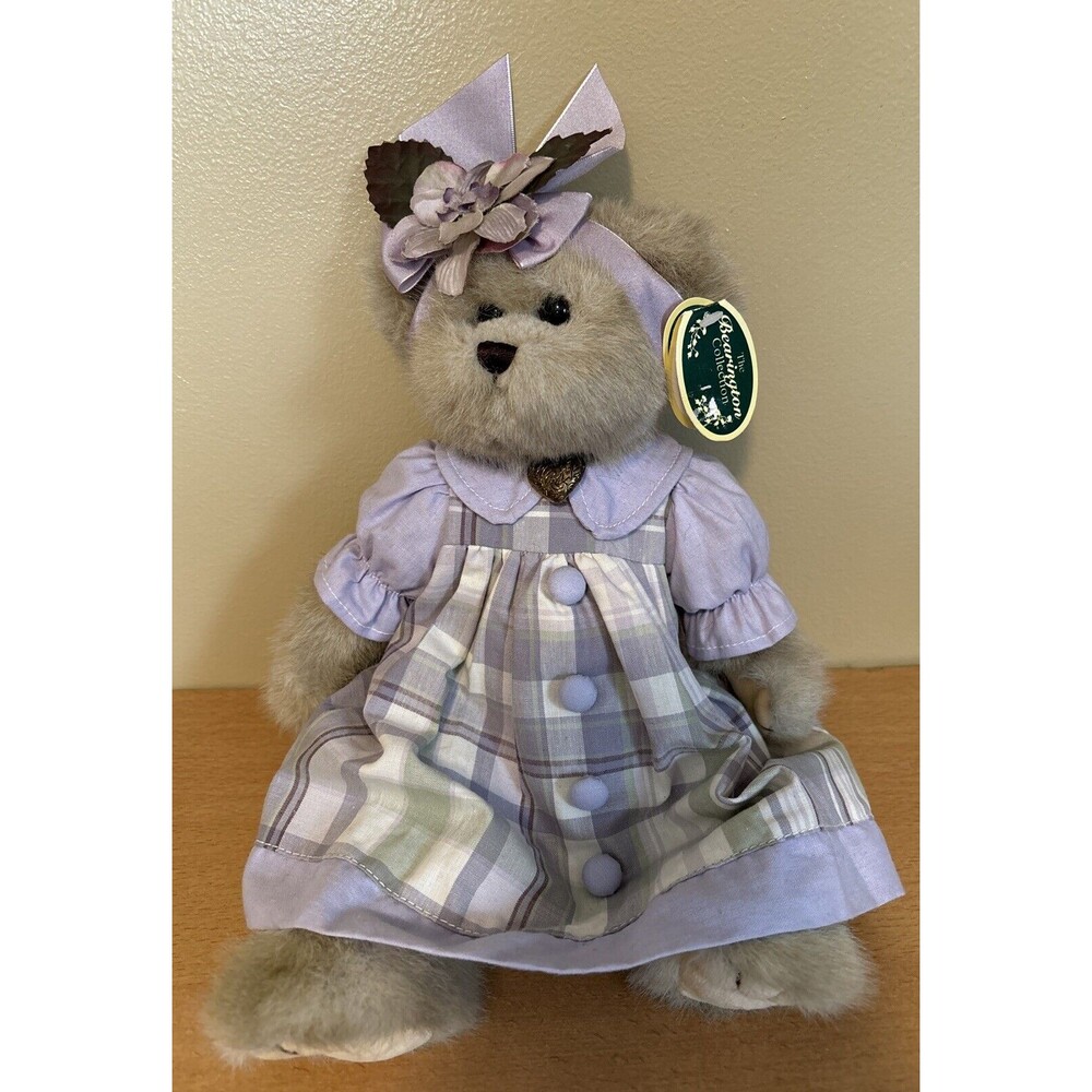 RARE The Bearington Collection Kymberly #1467 Bear Purple Plaid Dress NWT Girls